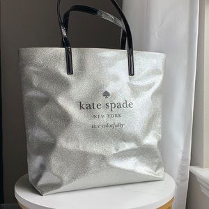 Kate Spade Silver Glitter Tote